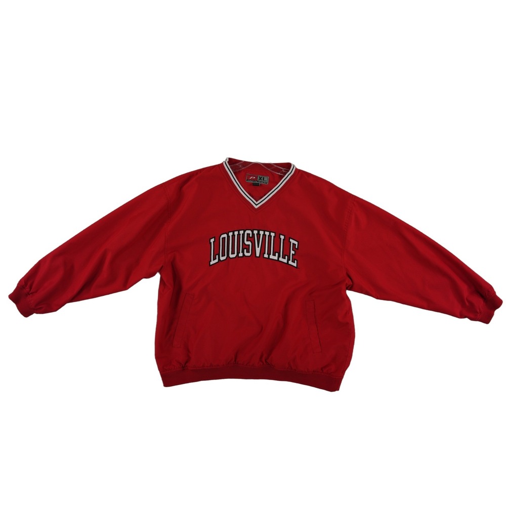Pro Player NCAA Windshirt Top Windbreaker Men's Size XL Red Louisville Cardinals
